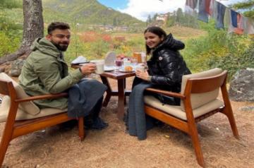 Bollywood actress Anushka Sharma and her husband Virat Kohli, who are in Bhutan, for the India skipper's 31st birthday (Photo: Instagram)