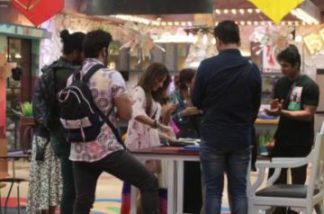 Taking a break from their usual fights and arguments, the "Bigg Boss 13" housemates ringed in Mahira Sharma's birthday by singing birthday songs and giving her birthday bumps at midnight.