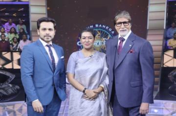 Actors Amitabh Bachchan, Emraan Hashmi and Cuddles Foundation Founder and CEO Purnota Dutta Bahl.