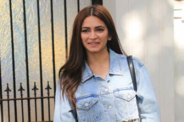 Mumbai: Actress Kriti Kharbanda seen outside producer Anand Pandit's house in Mumbai, on May 7, 2019. (Photo: IANS)