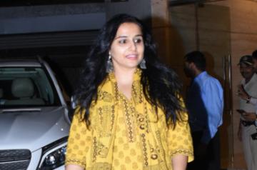 Mumbai: Actress Vidya Balan seen at a dubbing studio in Mumbai's Khar on Nov 5, 2019. (Photo: IANS)