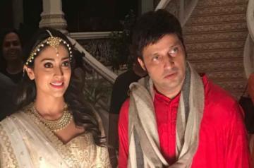 Actress Shriya Saran and choreographer Sandeep Mahavir.