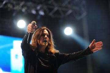 BUENOS AIRES, May 3, 2015 (Xinhua) -- British musician Ozzy Osbourne takes part in the "Monsters of Rock" Festival, in the City of Rock estate, in the Soldati Villa, in Buenos Aires, Argentina, in the last hours of May 2, 2015. (Xinhua/Maximiliano Luna/TELAM/IANS)