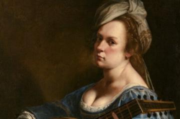 Part of Artemisia Gentileschi, 'Self Portrait as a Lute Player', about 1615-17. Wadsworth Atheneum Museum of Art, Hartford, Connecticut. Charles H. Schwartz Endowment Fund 2014.4.1 (c) Wadsworth Atheneum Museum of Art