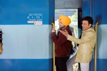 Actors Diljit Dosanjh and Manoj Bajpayee recently shot at a crowded a Chhatrapati Shivaji Maharaj Terminus (CSMT) platform here for their upcoming film "Suraj Pe Mangal Bhari".