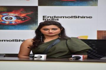 Actress Rashami Desai at Bigg Boss 13 press conference