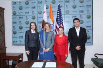 Producers Guild of India President Siddharth Roy Kapur at the signing of an agreement between The Producers Guild of India, 'Visit California' and the California Film Commission to enhance the respective organisations' relationship for mutual benefits and to facilitate the production of Indian film, audio-visual and television content on location in California.