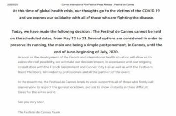The 73rd edition of The Cannes Film Festival has been postponed in the wake of coronavirus outbreak. The festival's organisers on Thursday issued a statement, confirming the delay in the gala, which was scheduled to take place in May. (Photo Courtesy: Festival de Cannes)