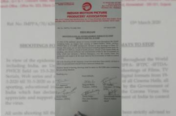 In the wake of the ongoing coronavirus pandemic, all filmmaking and producing bodies have unanimously decided to stop shooting for all kinds of entertainment formats temporarily.