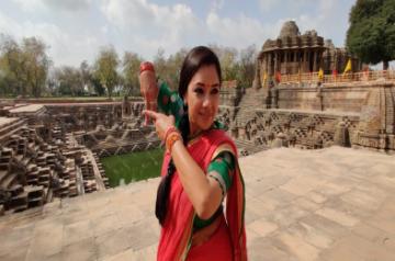 Rupali dances bare feet on heated floors of Sun temple in Ahmedabad.