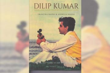 Book cover of "Dilip Kumar : Peerless Icon Inspiring Generations" by Trinetra Bajpai and Anshula Bajpai.