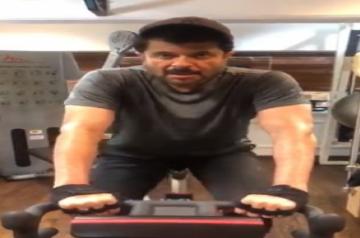 Mumbai, April 14 (IANS) Actor Anil Kapoor is 63, but he hardly looks half the age. His workout regime is surely one of the secrets, and the veteran actor has ensured continuing to sweat it out despite the COVID-19 lockdown.