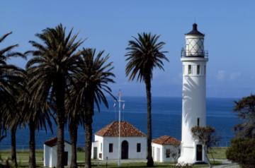 Point Vicente Light located in San Pedro Harbor California