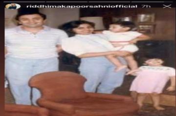 Riddhima Kapoor shares throwback photograph of Rishi, Neetu, Ranbir