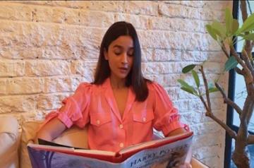 Alia Bhatt reads out from 'Harry Potter And The Philosopher's Stone'.