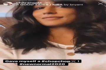 Chitrangada gives herself a 'chop chop'.