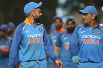 India's Virat Kohli and MS Dhoni. (Photo: Surjeet Yadav/IANS)