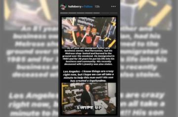 Halle Berry seeks help for immigrant whose store was looted by protest mob.