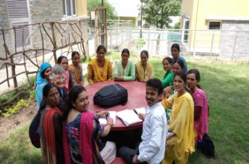 First ever meeting of the horticulture contractor and her team with EWOK Society at IIT Mandi.