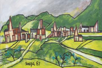 F N Souza, Untitled, Oil on Canvas, 30 x 48 inches, 1987 (1)