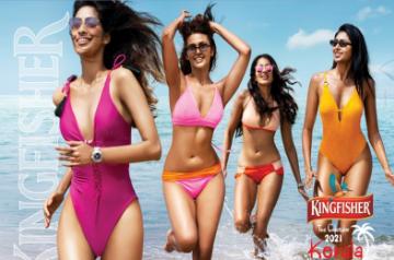 Final Kingfisher Calendar(L-R)- Sumita Bhandari, Adline Castelino, Gehna Mahiarya, Krithika Babu