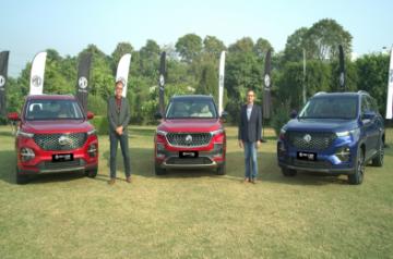 Rajeev Chaba, President and Managing Director, MG Motor India and Gaurav Gupta, Chief Commercial Officer, MG Motor India at the launch of all new MG Hector 2021