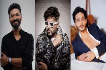 (L-R) Amit Trived, Badshah, Tanishk Bagchi