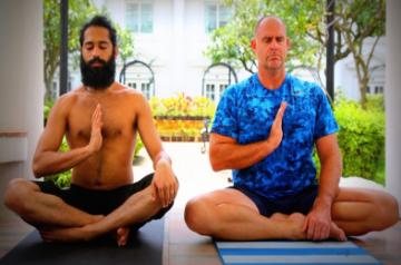 Grand Master Akshar and Australian cricket icon Matthew Hayden