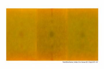 Pandit Khairnar Oil on canvas 60 x 144 Triptych 2021