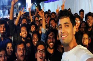 Adivi Sesh bonds with Hyderabad college crowd over 'Major' trailer.