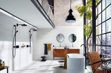 AXOR One - Overhead shower 280 1jet with ceiling connection - Matt Black