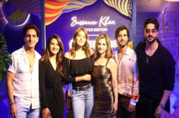 (L-R) Arslan Goni, Jasmine Bhasin, Anushka Ranjan, Sussanne Khan, Aditya Seal and Aly Soni