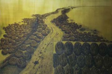 Bapan Singh-Family Businesses II- Watercolor and cow dung on paper