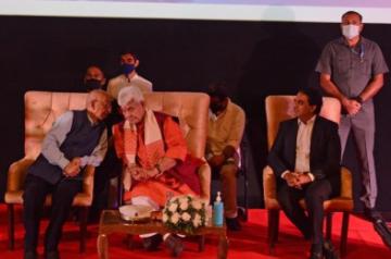 J&K Lt governor, Manoj Sinha inaugurating Srinagar multiplex cinema(Credit pix to Umar Qadir)