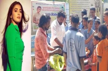 Fans feed specially-abled kids, donate fodder for 111 cows on Pooja Hegde's b'day!