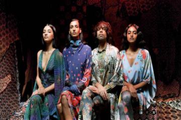 Curtain Blue in a still from the video, Birds & Bees