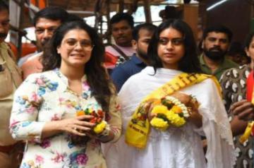Back from Dubai, Nysa joins mom Kajol for a Siddhivinayak Temple visit