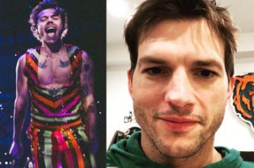 Ashton Kutcher failed to recognise Harry Styles, told him he's a great karaoke singer.(photo:instagram)