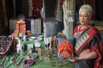 Laila Tyabji, Founder, Member and Chairperson, Dastkar at Dastkar-AmEx Stall