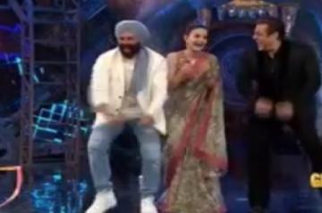 Sunny Deol's hook step attempt has Amisha and Salman cracking up