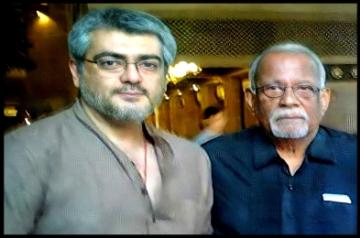 Ajith Kumar and his father.(photo:Facebook)