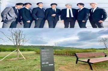 'BTS Forest' created in Seoul's Nanji park. (Credit: Yonhap)
