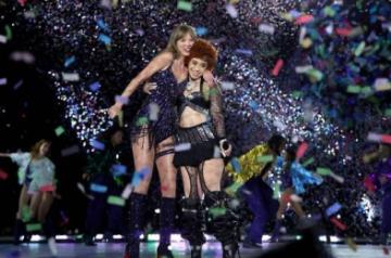 Ice Spice joins Taylor Swift on stage to perform 'Karma' remix at Eras Tour