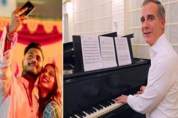 US Ambassador Eric Garcetti plays instrumental cover of King's 'Maan Meri Jaan'