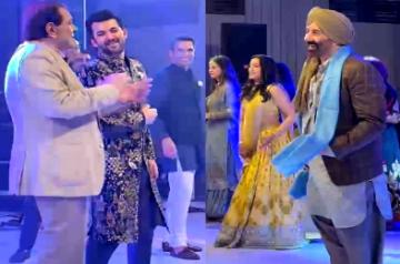 Sunny Deol dances to his iconic 'Main Nikla Gaddi Leke' at son Karan's sangeet.