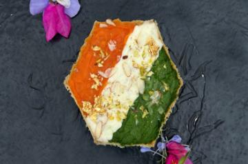 Tri Coloured Ghewar at SAGA