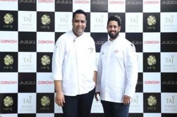 (L-R) Chef Rajesh Singh, Executive Sous Chef, Taj Mahal, New Delhi & Chef Rahul Rana, Head Chef of Avatara, Dubai