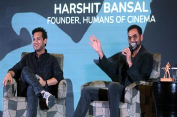 Actor Abhay Deol speaks during the Cinevesture International Film Festival in Chandigarh, Thursday, March 28, 2024.(IANS/Ajay Jalandhari)